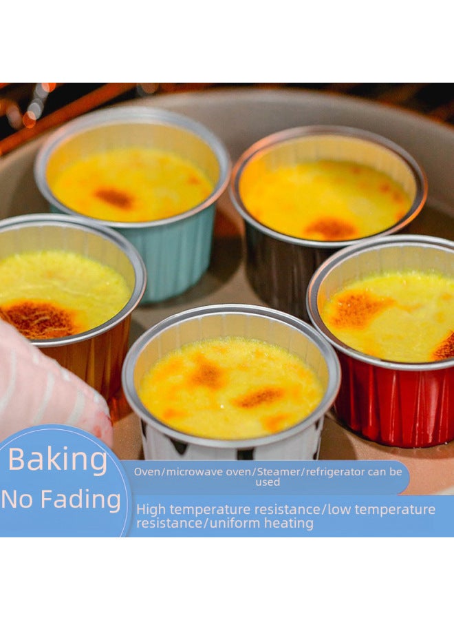 Thickened Disposable Snow White Bubble Tea Cups Big Fortune Buns Baking Aluminum Foil Tin Foil Packaging Box Packaging-Specifications:OX-63/28(50ml) Gold-Color:One Box Without Cover (2000) - Image 5