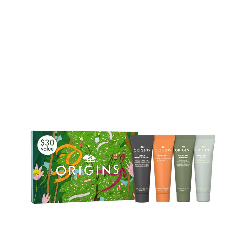 Origins Multi-Maskers Skin Care Set | Four Mini Travel Size Essentials | Limited Edition Holiday Gift Set - Image 1