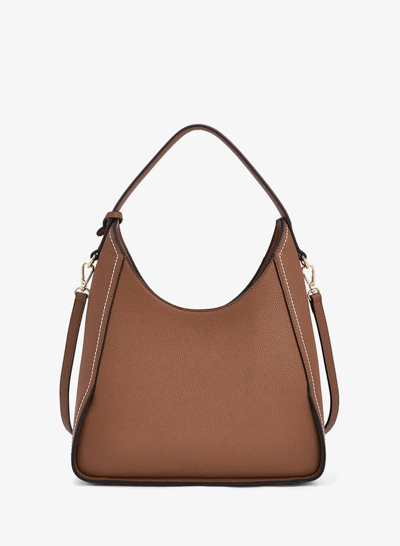 Celeste  Textured Shoulder Bag With Zip Closure for Women | Best Price UAE