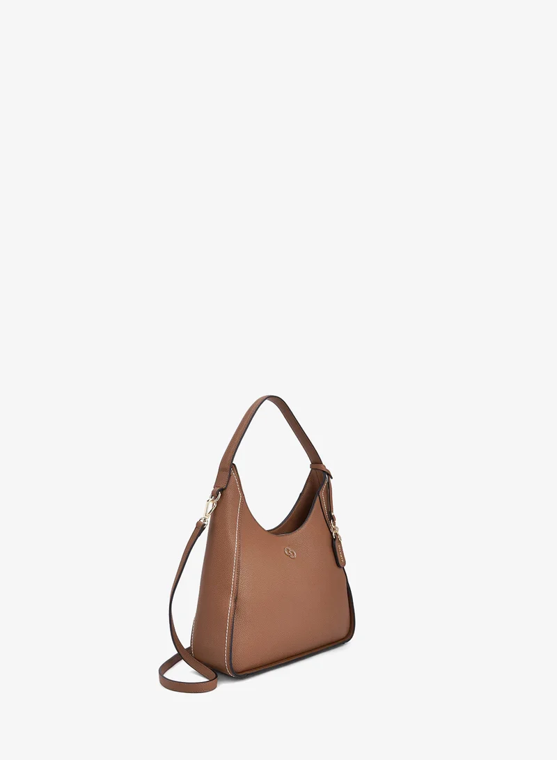Celeste  Textured Shoulder Bag With Zip Closure for Women | Best Price UAE