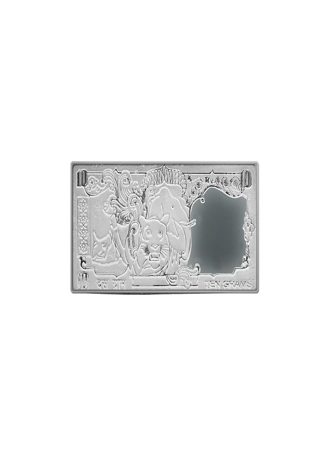 MAA SILVER Pure Silver 10 Grams Gandhiji BIS Hallmarked Currency Bar Perfect for Gifting Investment (999 Purity)(10 Grams Silver) - Image 4