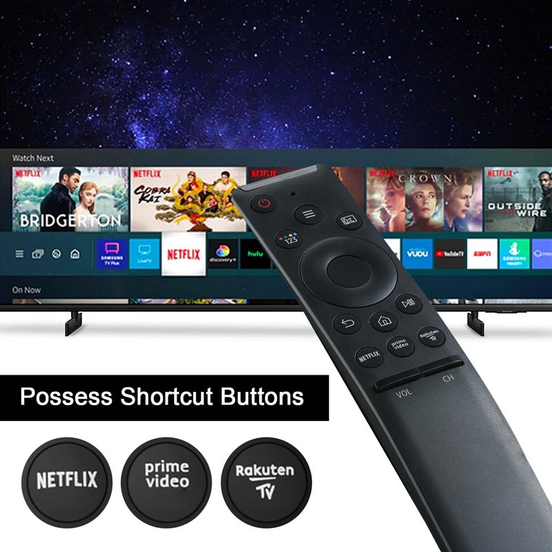 AZMKIMI New Universal Remote Replacement for Samsung Smart TV remotes LCD LED UHD QLED TVs, with 3 Hotkeys Buttons - Image 1