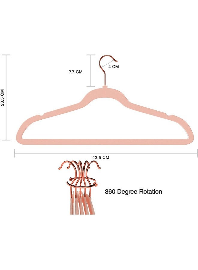 Golden Bird Golden Bird - Non-Slip Velvet Hangers Premium Suit Hangers Ultra Thin Space Saving 360 Degree Swivel Hook Clothes Hangers Velvet for Suits,Coats,Jackets,Pants,Dress,Sarees Pack of 40  - Image 2