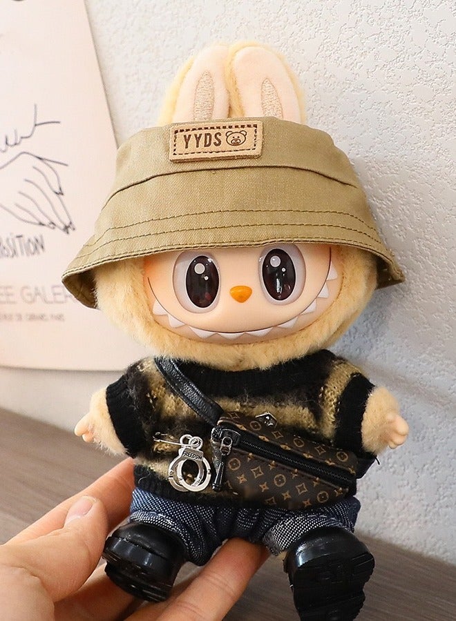 5-Pieces Labubu Multicolor Dolls Clothes Accessories Casual Style Outfit for Pretend Play Doll Clothing Set and Exquisite Accessories Bundle for Kids Play - Image 1