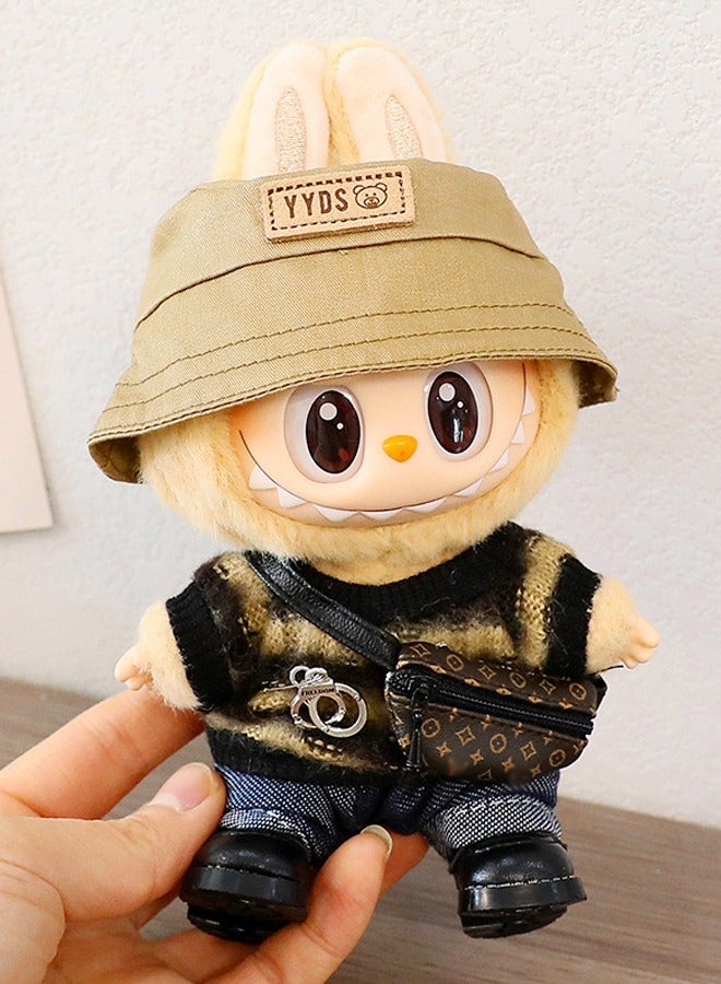 5-Pieces Labubu Multicolor Dolls Clothes Accessories Casual Style Outfit for Pretend Play Doll Clothing Set and Exquisite Accessories Bundle for Kids Play - Image 2