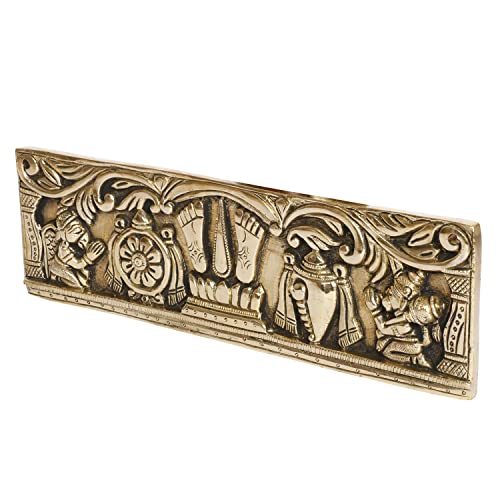 ARTVARKO Brass Tirupati Balaji Shankh Chakra Namah Garuda and Hanuman Door/Wall Hanging for Home,Office,Temple, Room Entrance Showpiece. - Image 3