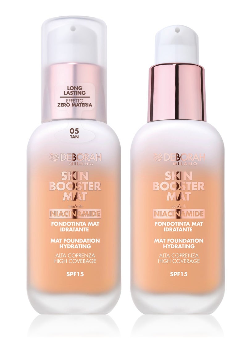 DEBORAH MILANO - Deborah Skin Booster Mat Foundation Hydrating - Spf 15 - With Niacinamide-05 - Tan - Image 1