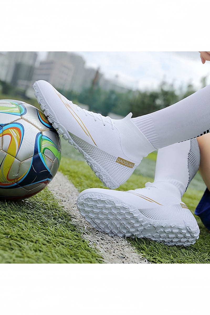 GGEROU Men's Football Shoes,Boy's Soccer Cleats,Athletic Soccer Training Shoes,High-Top Breathable Athletic Football Boots,Indoor Outdoor Cleats - Image 3