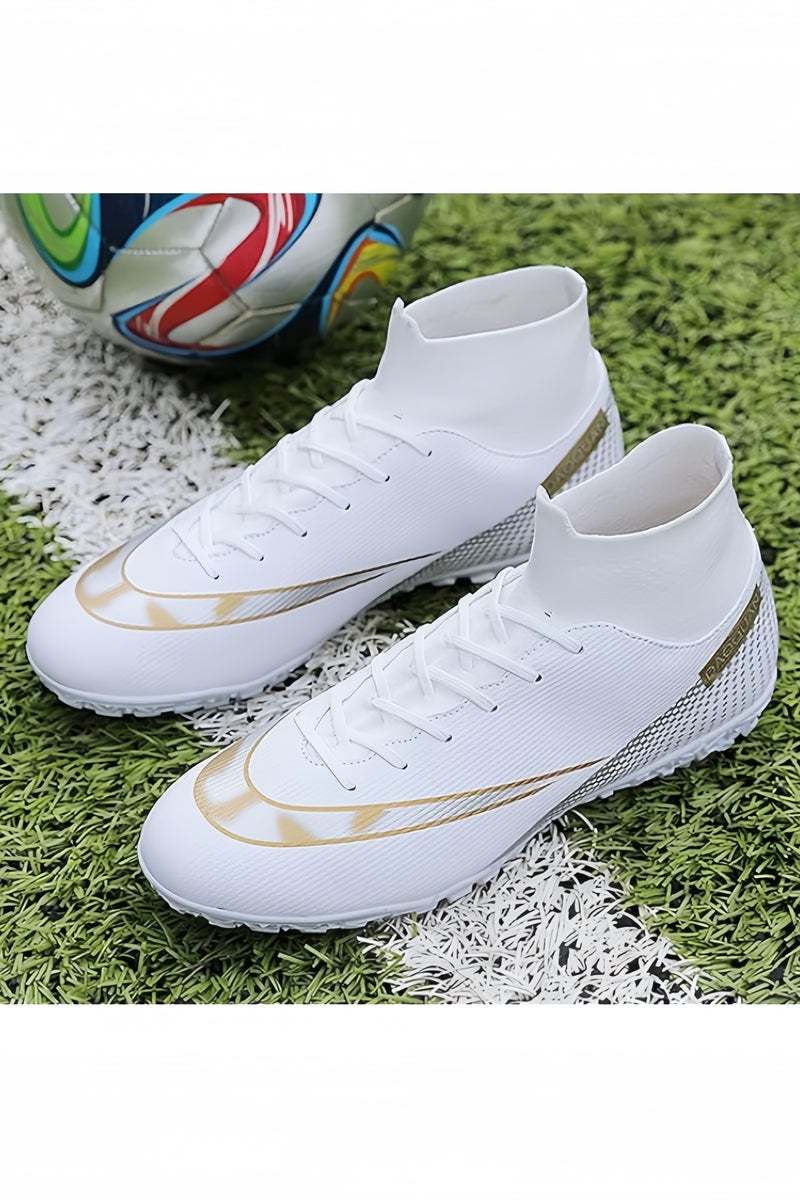 GGEROU Men's Football Shoes,Boy's Soccer Cleats,Athletic Soccer Training Shoes,High-Top Breathable Athletic Football Boots,Indoor Outdoor Cleats - Image 5