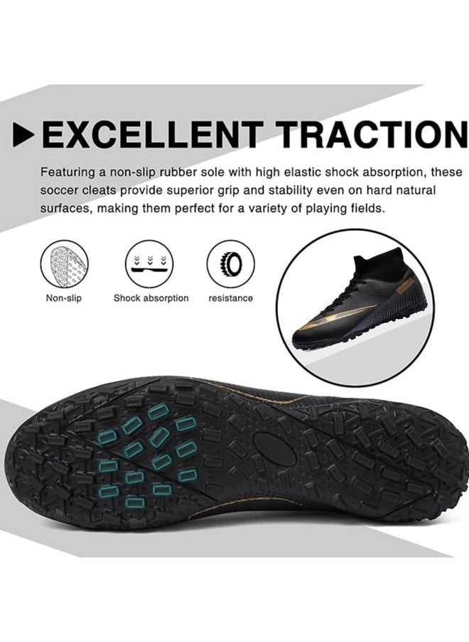 GGEROU Men's Football Shoes,Boy's Soccer Cleats,Athletic Soccer Training Shoes,High-Top Breathable Athletic Football Boots,Indoor Outdoor Cleats  - Image 5