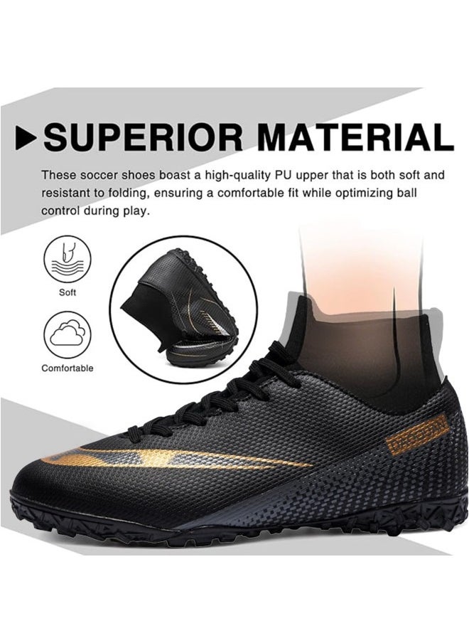 GGEROU Men's Football Shoes,Boy's Soccer Cleats,Athletic Soccer Training Shoes,High-Top Breathable Athletic Football Boots,Indoor Outdoor Cleats  - Image 2