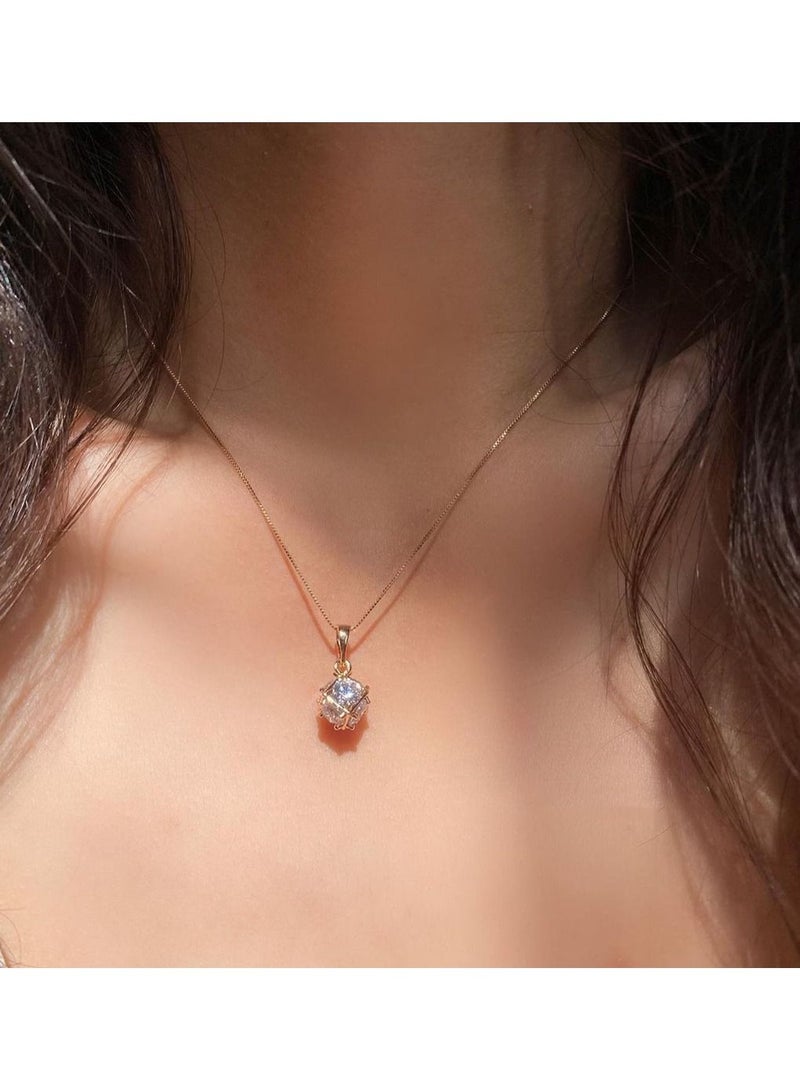 ساتينور قلادة مكعب مربعة من الزركون - Image 3