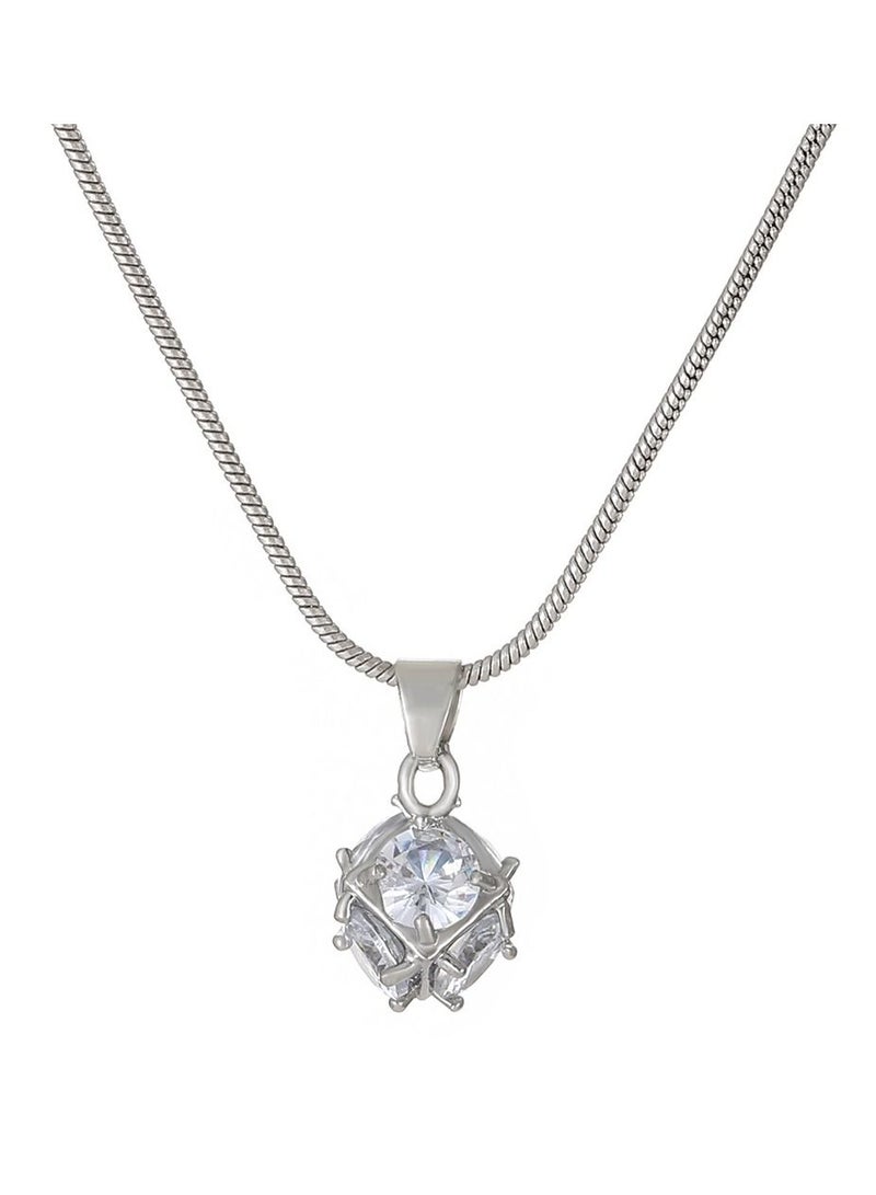 ساتينور قلادة مكعب مربعة من الزركون - Image 1