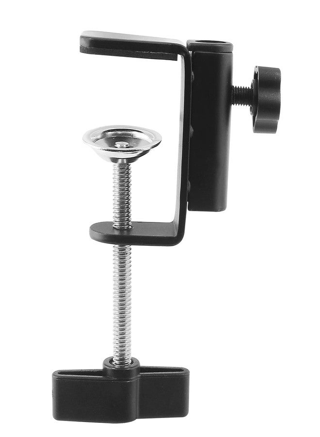 LifCratms C-Clamp Base Stand Mounting Accessory, Metal Black Table Mount Desk Light Holder for Desktop Lamp Monitor Microphone Mic Arm Stand (12mm/0.47" Dia Hole) - Image 1
