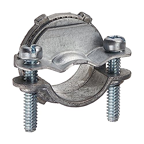RACO Hubbell-Raco 2863B5 Clamp Type for Oval or Round Cable Connector, 3/4-Inch, Zinc , 5-Pack,Gray - Image 1