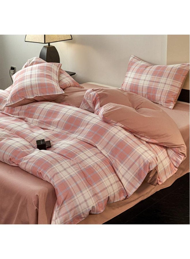 4 قطع مجموعة لحاف قطنية تناسب سرير مزدوج بحجم 1.5م / 1.8م هدية تدفئة منزلية هدية عيد ميلاد - Image 3