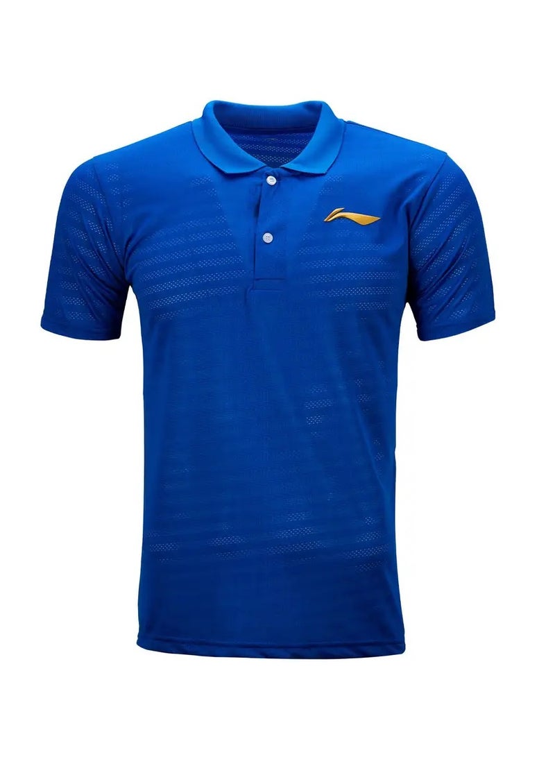 Li-Ning LN SOLID POLO-T-SHIRTS (ROYAL BLUE) (ATST691-8-2XL) - Image 1