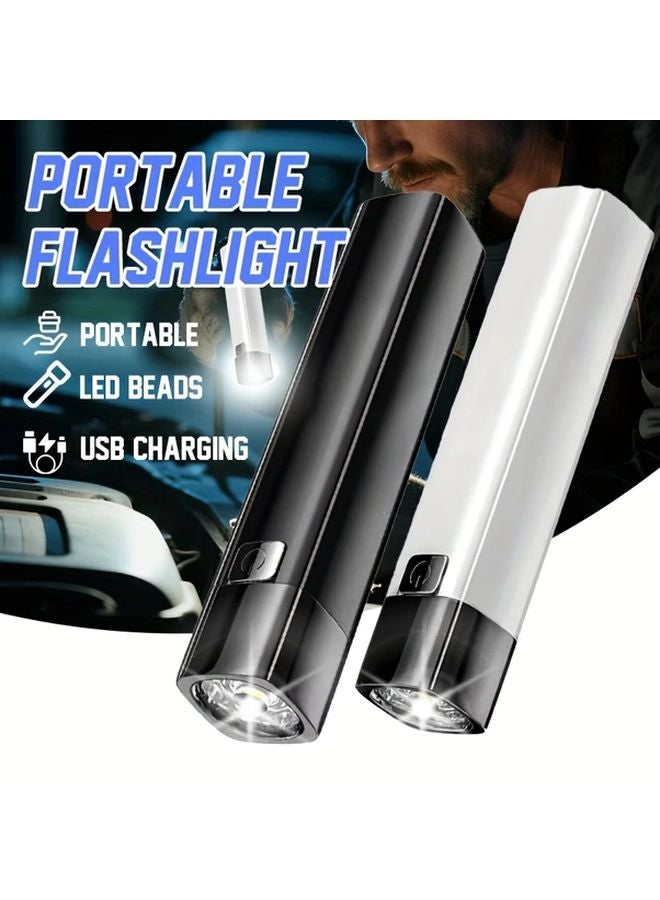 USB C Rechargeable Mini Flashlight Black 3 Modes Portable Torch For Emergency Camping Car - Image 2