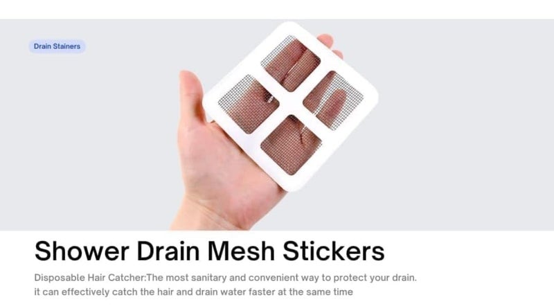 MOODY SPARK Moody Spark Disposable Shower Drain Cover Hair Catcher Shower Drain Mesh Stickers Bathroom Laundry Bathtub Kitchen Shower Drain Floor Sink Strainer Filter Mesh20Pcs  - Image 4