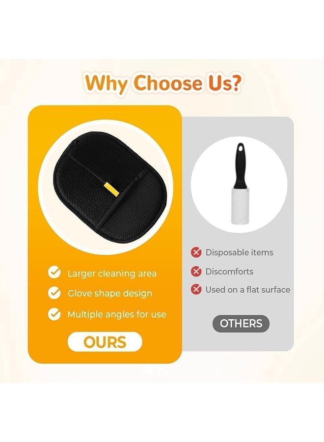 1Pcs Pet Hair Removal Glove for Cats Dogs Upgrade Efficient Grooming Gloves for Pet Hair Reusable Cat Dog Hair Remover for Couch, Furniture, Carpet, Curtain - Image 5
