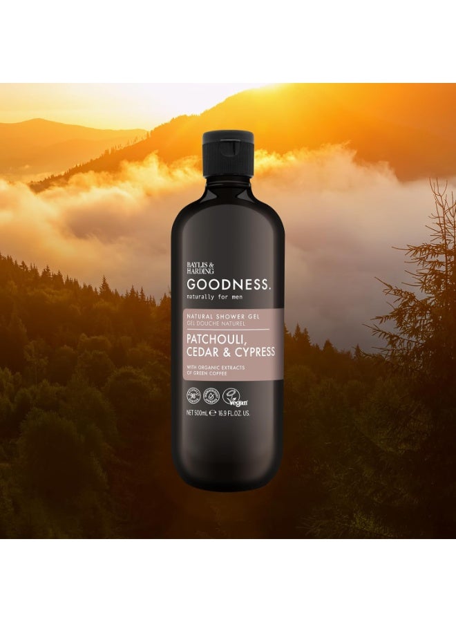 بايليس & هاردينج جل استحمام طبيعي للرجال "غودنس" (Goodness) من بايليس آند هاردينغ بخلاصة الباتشولي وخشب الأرز والسرو، 500 مل - مناسب للنباتيين - Image 4