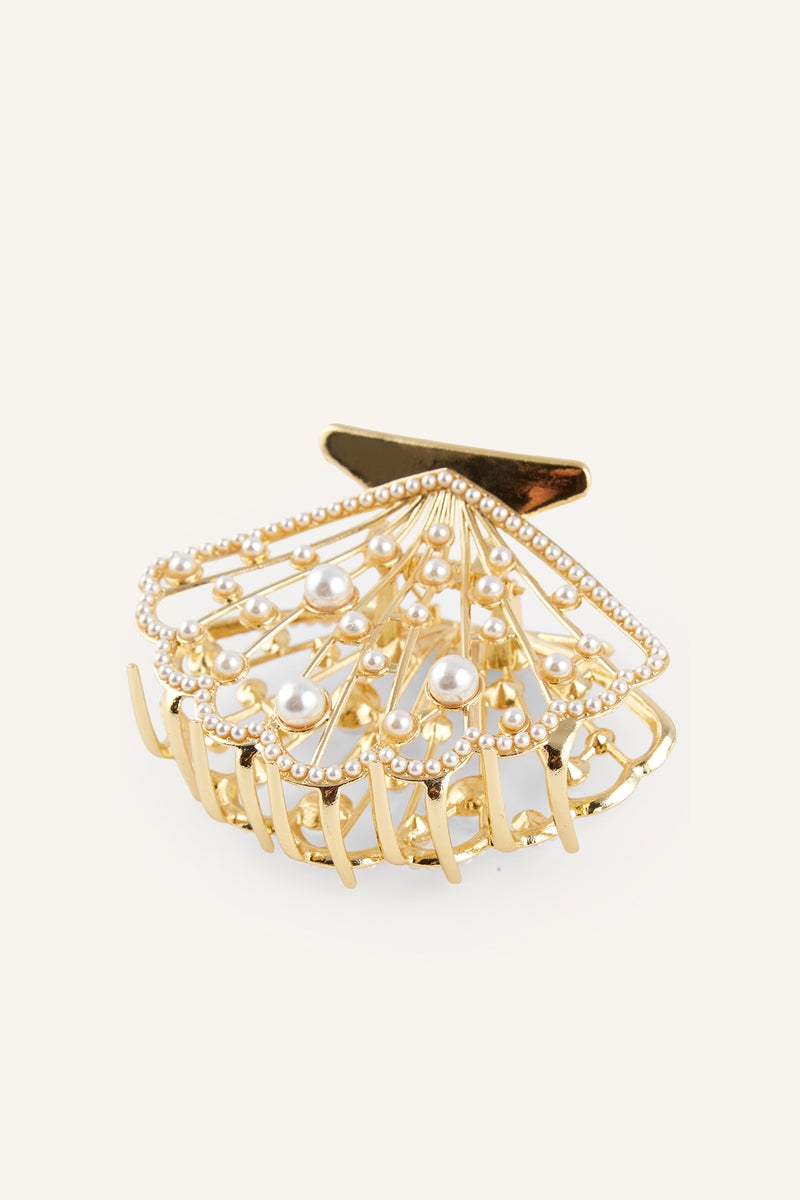DeFacto Gold Woman Woman Seashell Hair Clip Casual - Image 2