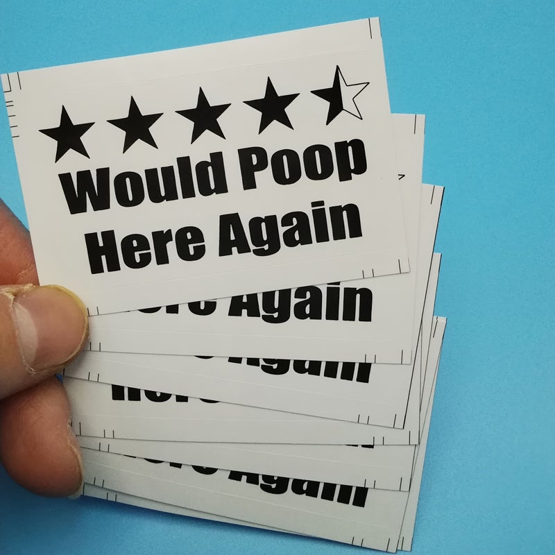 12 Fun Poop Prank Stickers 12 Sheets Whiteboard Labels Laptop Gift Humor - Image 2