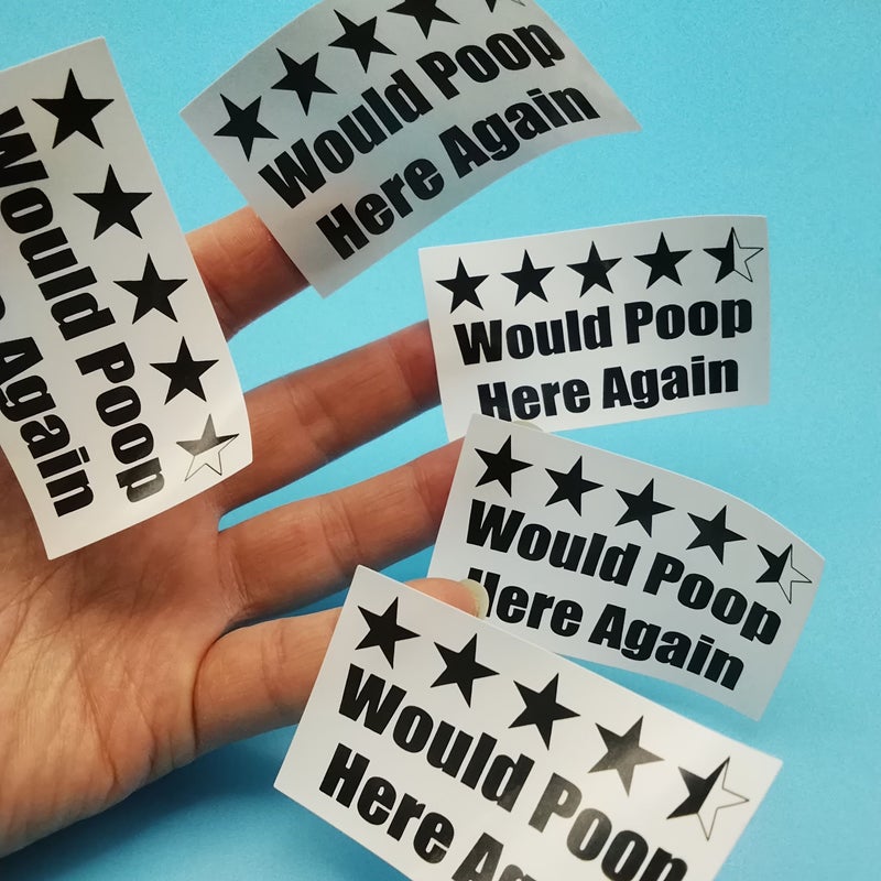 12 Fun Poop Prank Stickers 12 Sheets Whiteboard Labels Laptop Gift Humor - Image 1