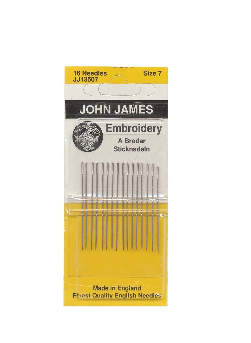 Crewel/Embroidery Hand Needles-Size 7 16/Pkg
