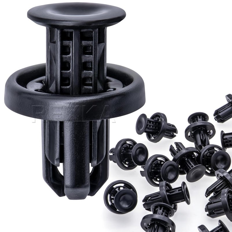 Rexka 20pcs Fastener Rivet, Rear Front Bumper Cover Fender Grille Under Cover Push-Type Retainer Clip Compatible with Honda Acura Civic 91505-TM8-003 - Image 1