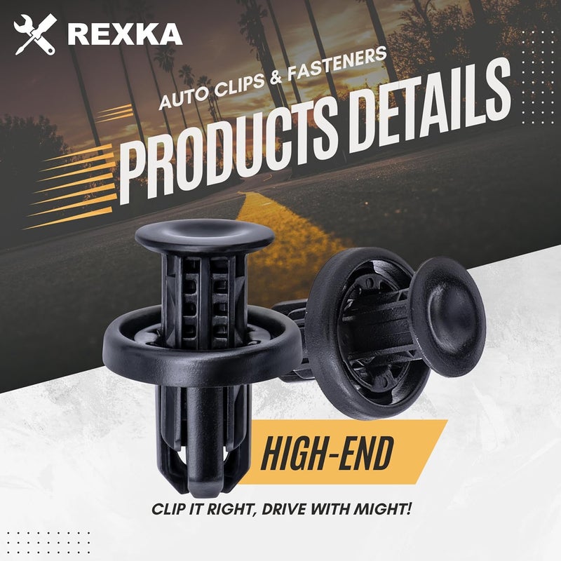 Rexka 20pcs Fastener Rivet, Rear Front Bumper Cover Fender Grille Under Cover Push-Type Retainer Clip Compatible with Honda Acura Civic 91505-TM8-003 - Image 3