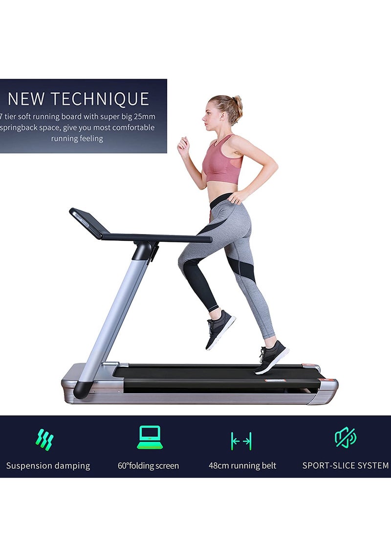 سكاي لاند جهاز مشي قابل للطي بمحرك 4.0 حصان، امتصاص الصدمات | سطح جري كبير، شاشة TFT، اتصال WiFi ومكبرات صوت بلوتوث | جهاز جري للمنزل والمكتب – EM-1286 - Image 3