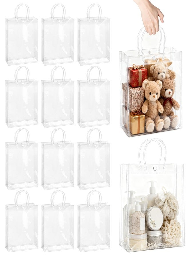 BadenBach 16 PCS Large Clear Gift Bags with Handle,11.82" x 11.82" x 3.94", Plastic Gift Bags Clear Party Favors Bag Reusable Clear Tote Bags for Boutique Wedding Birthday Baby Shower Mother's Day - Image 1