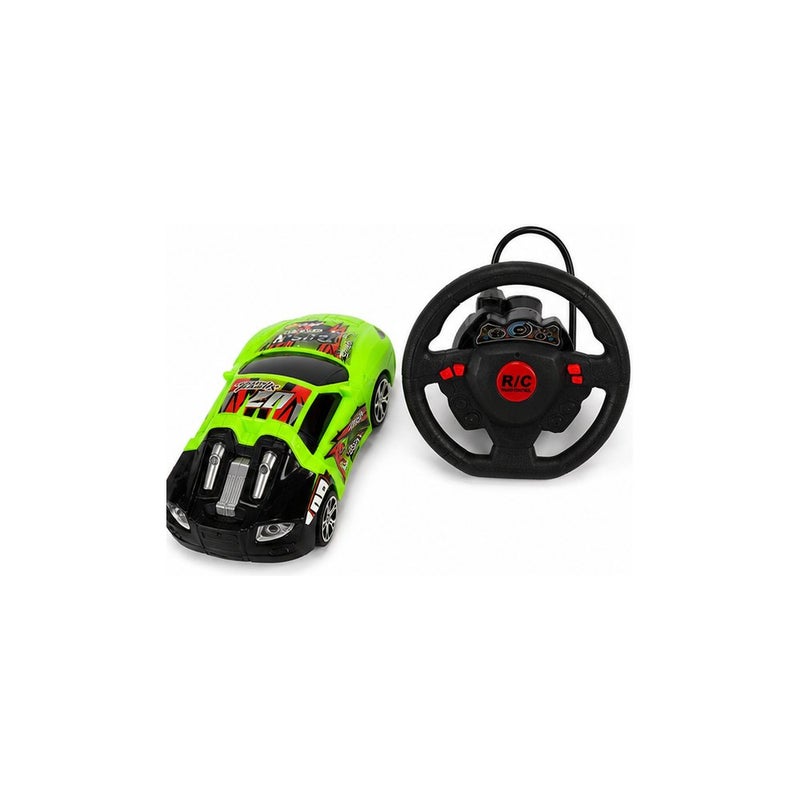 Remote-Controlled Racing Car Toy for Young Players, Green RC Car with Steering Wheel Controller, 1:20 Scale | Remote Adventure - Image 1