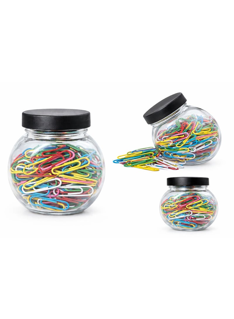 Fikriyah Colorful Metal Paper Clips – 250 Pieces – Multi-Color Paper Clips in Storage Box - Image 2