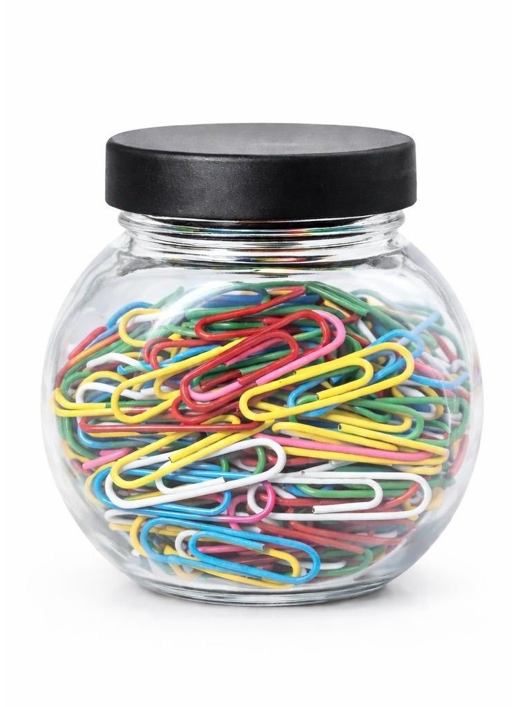 Fikriyah Colorful Metal Paper Clips – 250 Pieces – Multi-Color Paper Clips in Storage Box - Image 1