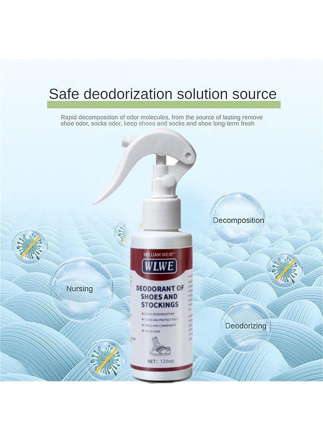 WILLIAM WEIR 120ML Foot Care Shoe Odor Eliminator Deodorizer Spray And Removes Bad Smells Of Boots Heels Tennis Shoe Cleats Sneakers Ballet Shoe Sports Shoes And More  - Image 3