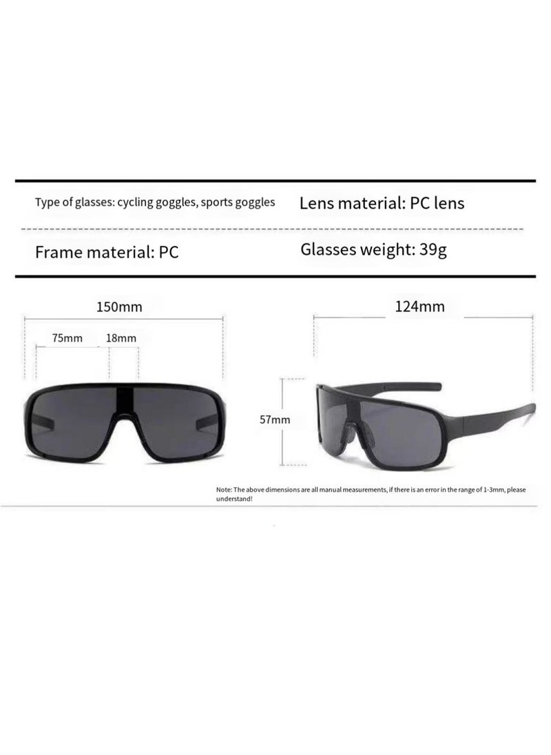 General Mountaineering sunglasses men's sunglasses women's fashionable face-showing small outdoor cycling glasses oversized integrated windproof ski glasses  - Image 2