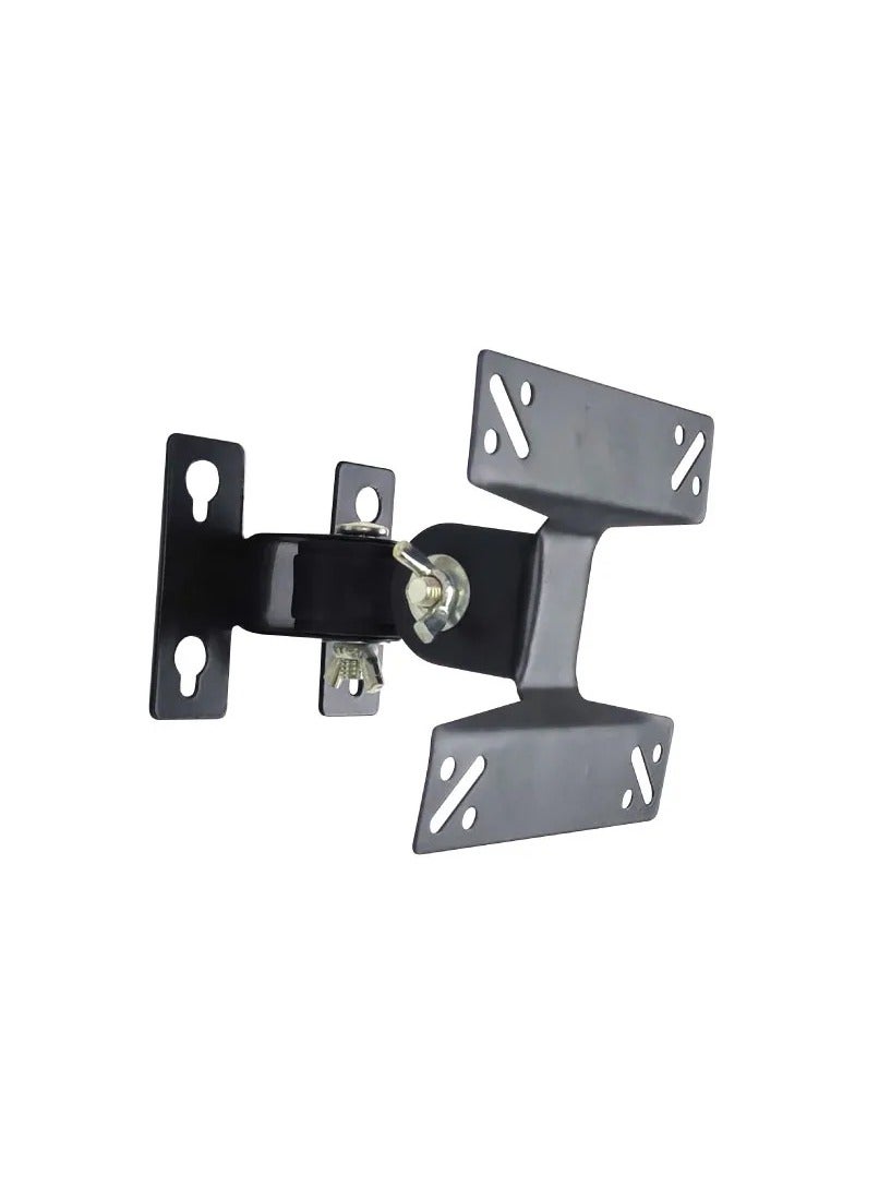 Single Arm Swivel TV Wall Mount Bracket for 13-27 Inch Flat Panel TVs up to 10 kg/22 lbs and up to 100x100 VESA, TV Wall Bracket with Tilt Plate and Swivel Arm for Enhanced Viewing, Black | TF-10S