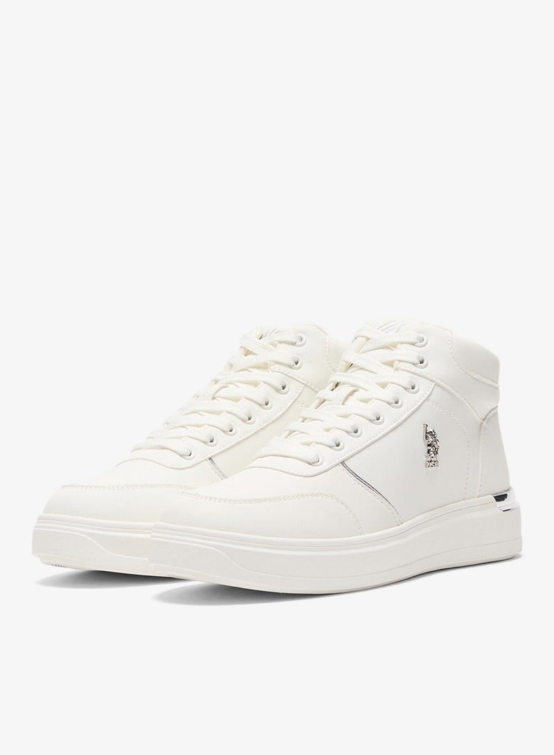 يو اس بولو اسن سنيكرز نسائي أبيض بلمسات ذهبية - تصميم عصري وأنيق - Image 5