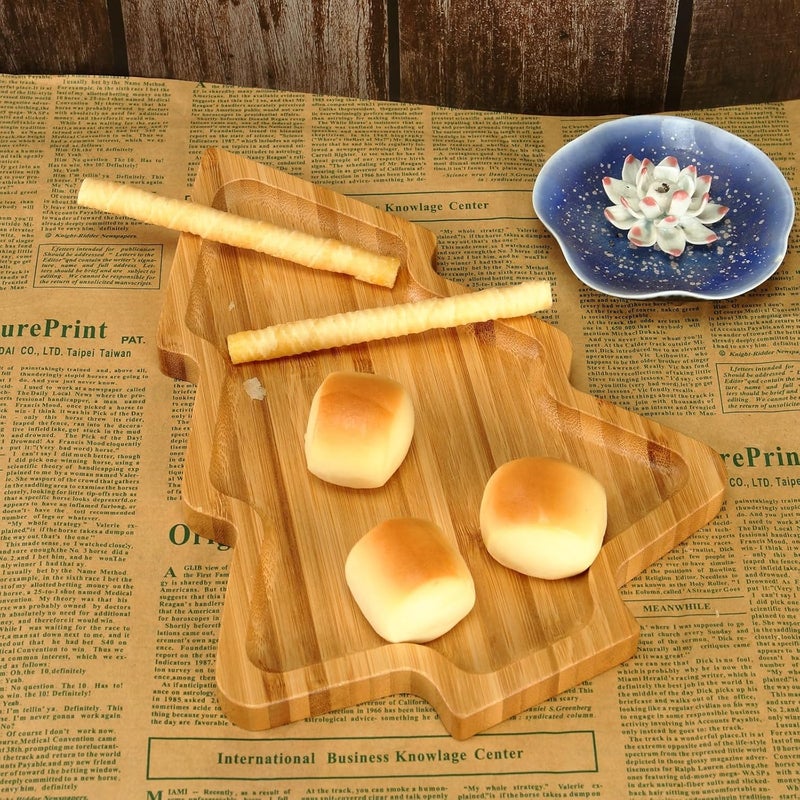 BinaryABC Christmas Tree Wood Serving Platters Wooden Trays Side Dish Serving Trays Tabletop Serving PlattersChristmas Table Decorations Supplies11x786 - Image 4