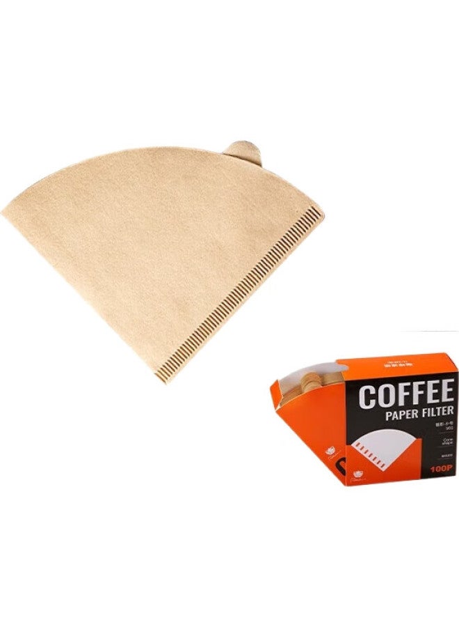 Pakchoice Portable Drip Coffee Filter Papers, V-Shaped Filter Papers For Pour-Over Coffee, 100 Pieces - Image 1