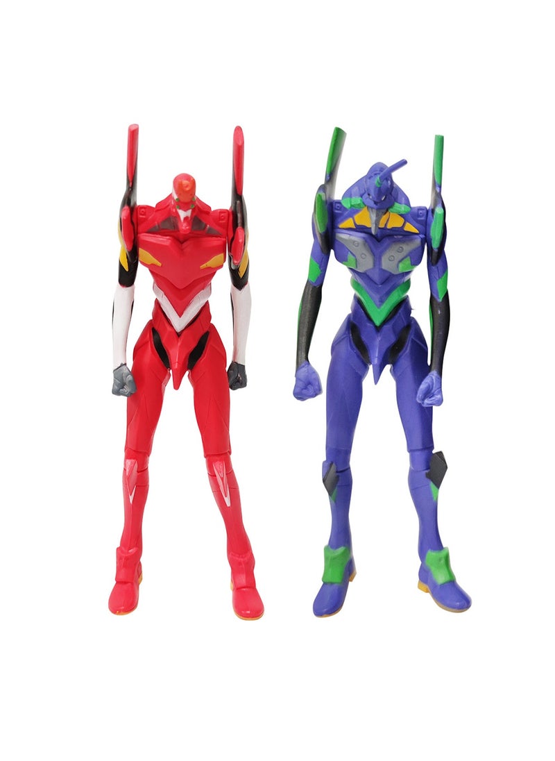 Generic - Neon Genesis Evangelion Joint Movable EVA Unit-01 Unit-02 Mecha Figurine (2 In 1) - Image 1