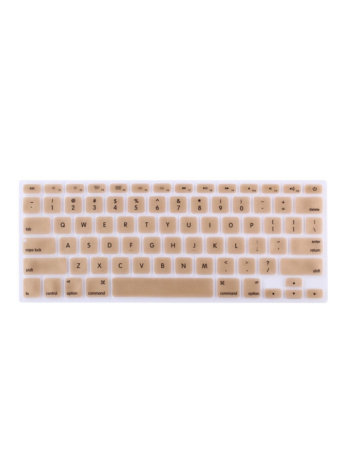 For Apple Notebook Keyboard Film Macbook Pro Silicone Transparent Pattern TPU Universal Keyboard Protective Film-Color:Silicone Tuhao Gold Keyboard Membrane-Applicable Model:2021pro16(A2485/A2780)
