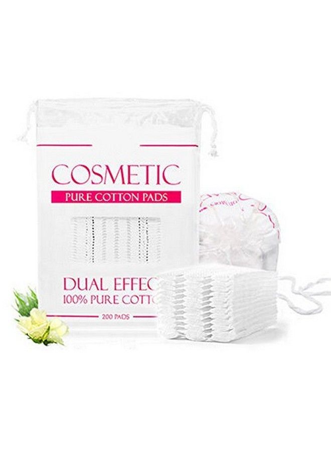 Elandy 200 Pcs Rectangle Pure Cotton Puff Facial Makeup Cotton Pads Remover Cleansing Cotton - Image 2