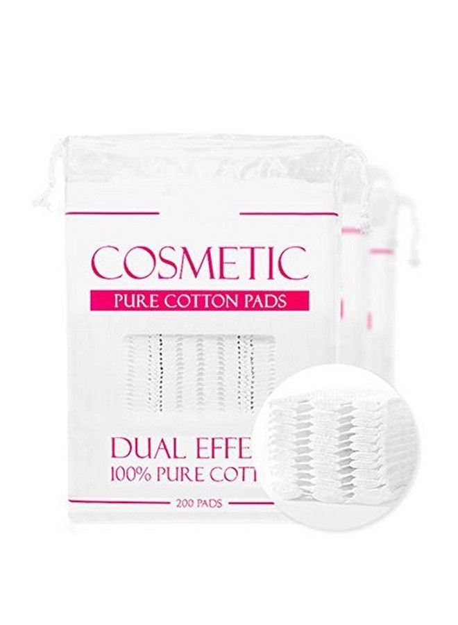 Elandy 200 Pcs Rectangle Pure Cotton Puff Facial Makeup Cotton Pads Remover Cleansing Cotton - Image 3