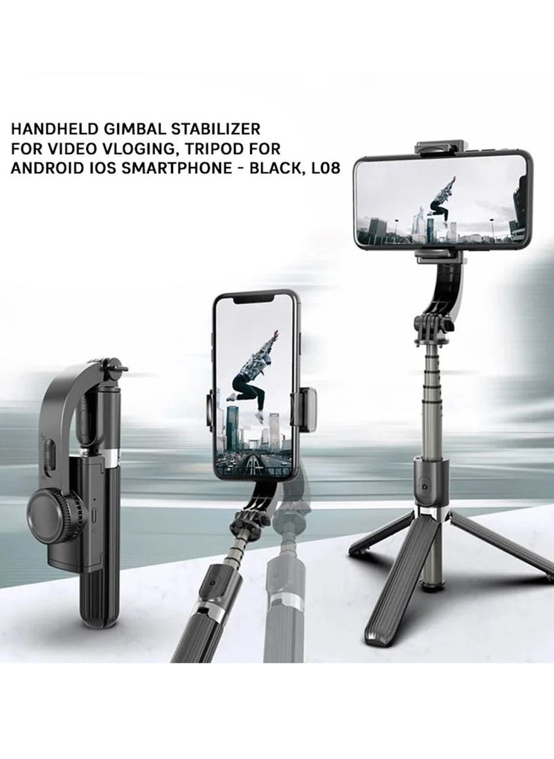 Y&D - Handheld Gimbal Stabilizer Video Vlogging Tripod For Android IOS Smartphone Black - Image 1