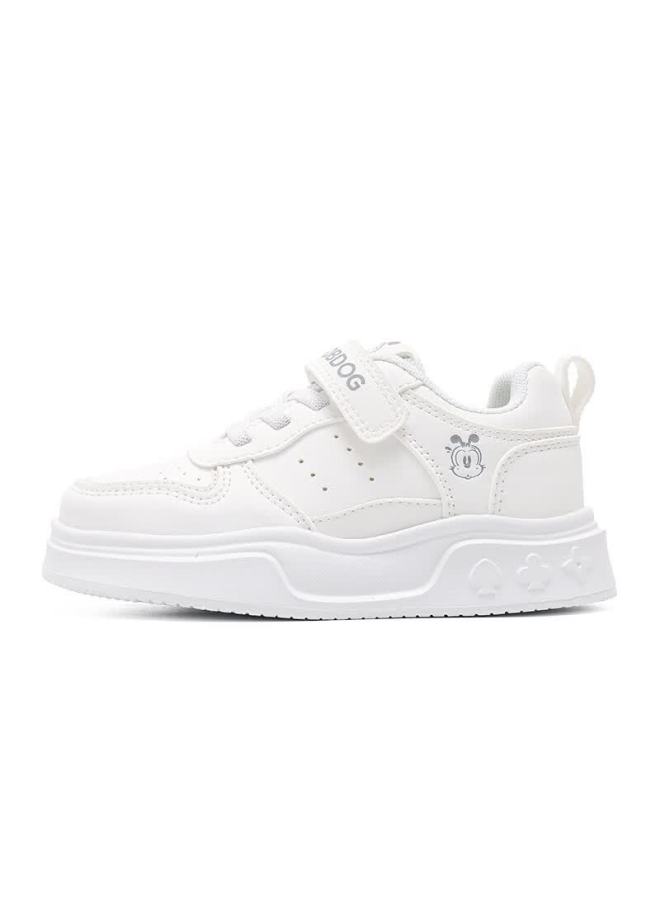 Bobdog Girls' Versatile Comfortable Sneakers, Autumn Low-top Soft-soled White Shoes For Children, 101553090 White Color, Size 35 - Image 2