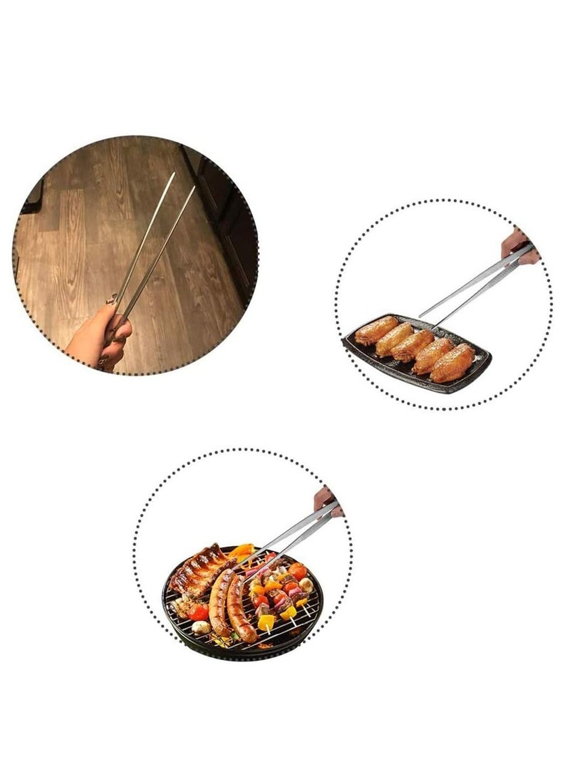 KASTWAVE Long Tweezers Kitchen Tweezers with Precision Serrated Food Tweezers Tongs with Precision Serrated Tips Stainless Steel Culinary Long Chef Tweezers for Cooking Kitchen Barbecue - Image 4