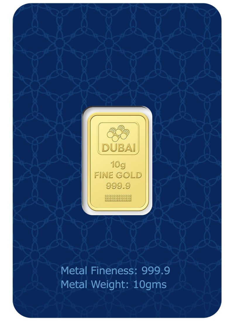 FK Jewellers - Dubai 10g Pure 999.9 Fine Gold Bar 24KT - 10 Grams - Image 1